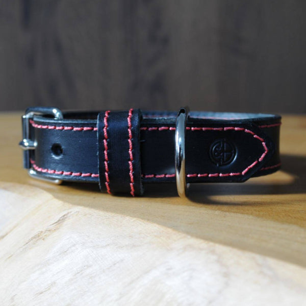 Hand Stitched Coco Classic Collar in Black