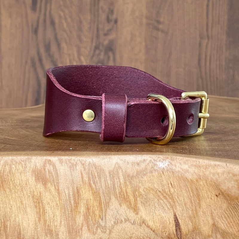 Sighthound Collar in Burgundy