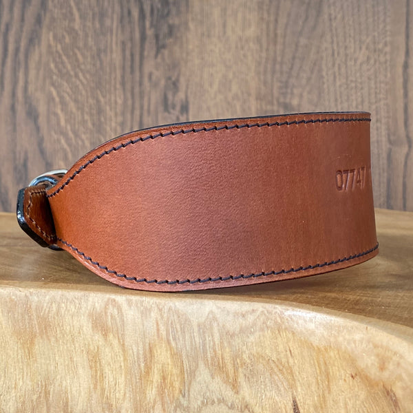 Hand Stitched Sighthound Collar in Tan