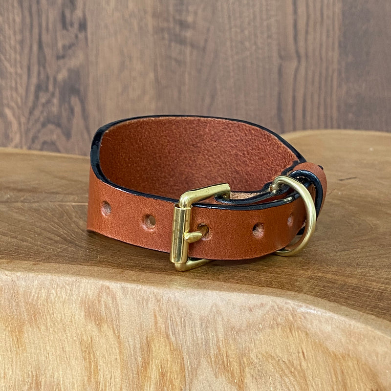 Edge Painted Sighthound Collar in Tan