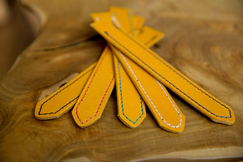 Hand Stitched Coco Classic Collar in Mustard Yellow